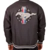 Mustang Ford Varsity Black Satin Jackets