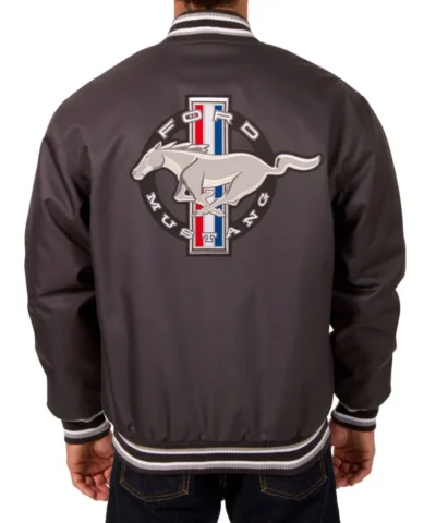 Mustang Ford Varsity Black Satin Jackets