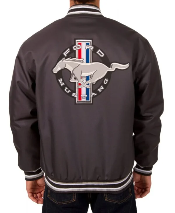 Mustang Ford Varsity Black Satin Jackets
