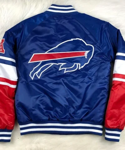 NFL Buffalo Bills Satin Royal Blue and Red Jackets