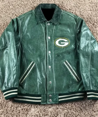 NFL Football Team Green Bay Packers Leather Jacket