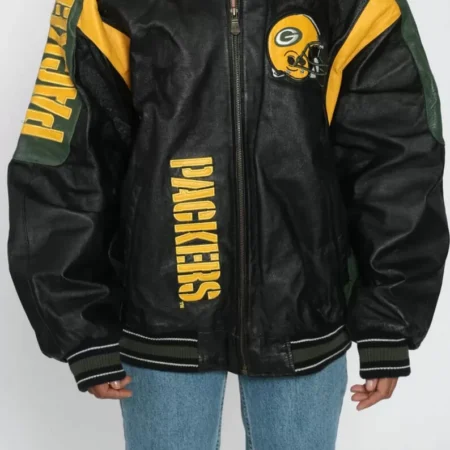 NFL Green Bay Packers Football Leather Jacket
