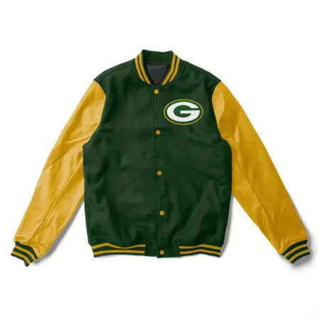 NFL Green Bay Packers Green And Yellow Varsity Jacket