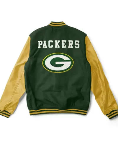 NFL Green Bay Packers Green And Yellow Varsity Jackets