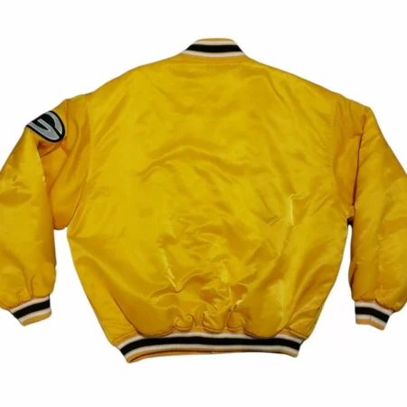 NFL Green Bay Packers Yellow Satin Jackets