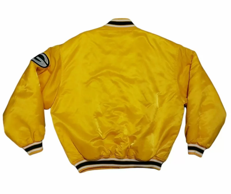 NFL Green Bay Packers Yellow Satin Jackets