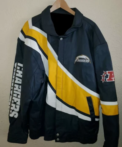 NFL Los Angeles Chargers Jeff Hamilton Leather Jacket