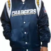 NFL Team Los Angeles Chargers Navy Satin Jacket