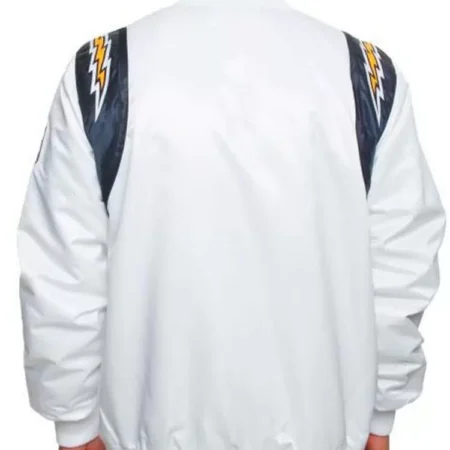 NFL Team Los Angeles Chargers White Satin Jackets