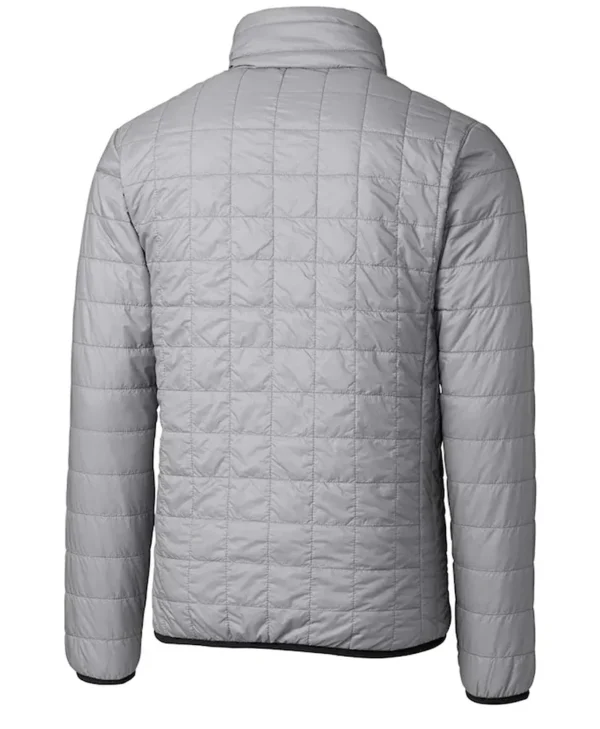 NY Yankees Full Zip Grey Puffer Jackets
