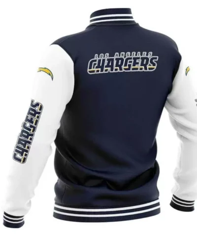 Navy Los Angeles Chargers NFL Baseball Jacket