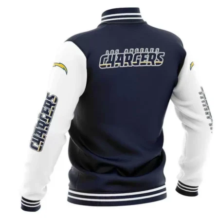 Navy Los Angeles Chargers NFL Baseball Jacket