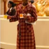 Ncuti Gatwa Doctor Who Red Plaid Wool Robe