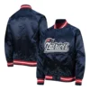 New England Patriots Raglan Full Snap Satin Jacket