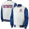 New England Patriots Renegade Historic Bomber Satin Jacket