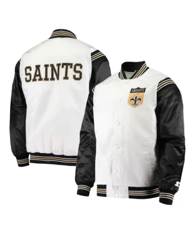 New Orleans Saints Historic Renegade White and Black Jacket