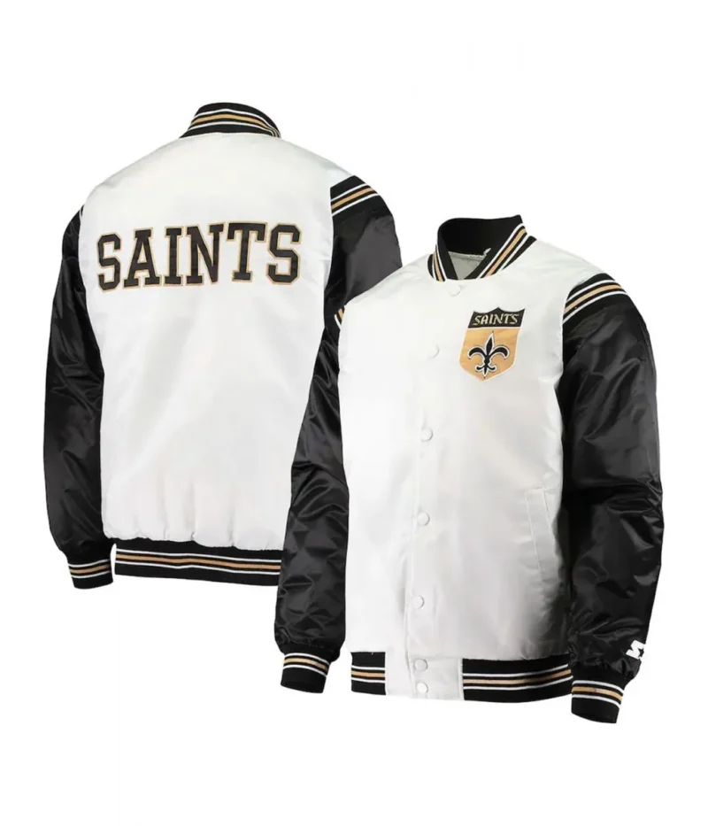 New Orleans Saints Historic Renegade White and Black Jacket