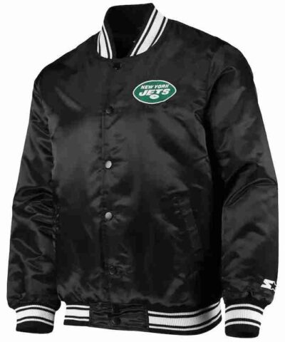 New York Jets Starter Locker Room Satin Varsity Jacket