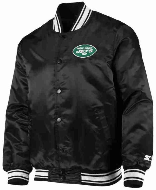 New York Jets Starter Locker Room Satin Varsity Jacket