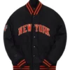 New York Knicks 10 Varsity Wool Black Jacket