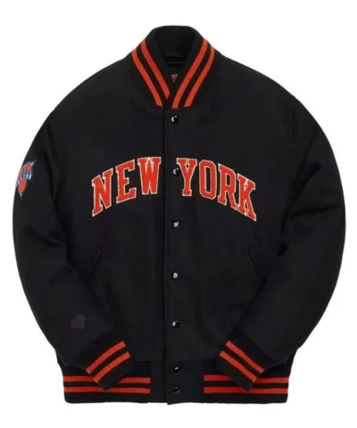 New York Knicks 10 Varsity Wool Black Jacket