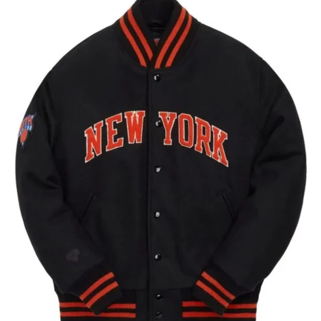 New York Knicks 10 Varsity Wool Black Jacket