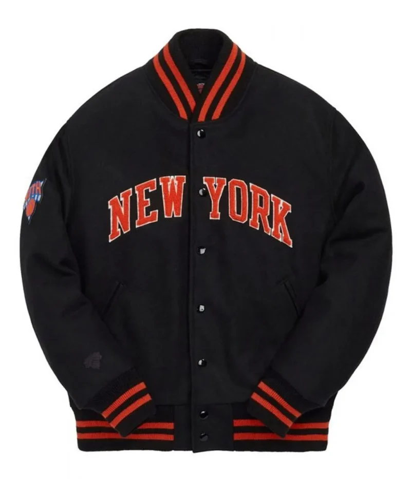 New York Knicks 10 Varsity Wool Black Jacket
