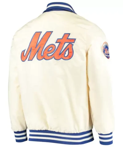 New York Mets Cream The Captain II Full Zip Jackets