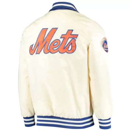 New York Mets Cream The Captain II Full Zip Jackets