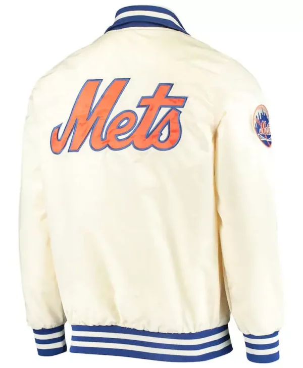 New York Mets Cream The Captain II Full Zip Jackets