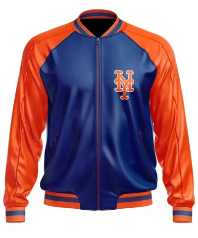 New York Mets MLB Leather Bomber Jacket