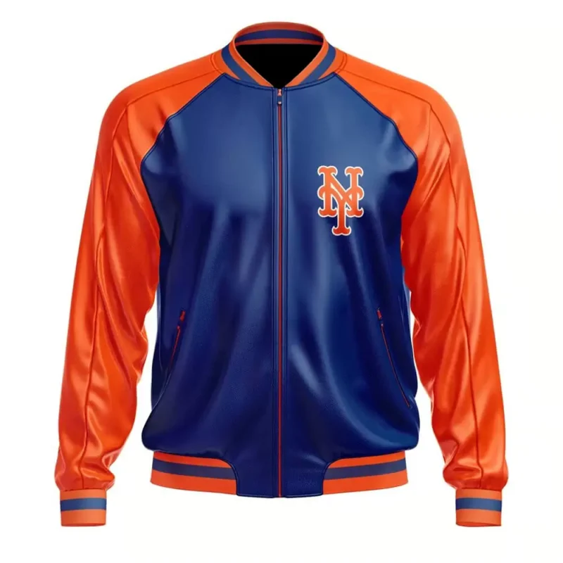 New York Mets MLB Leather Bomber Jacket