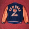 New York Mets Navy Orange Varsity Jacket