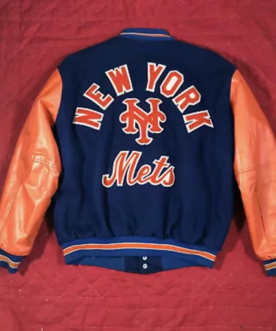 New York Mets Navy Orange Varsity Jacket