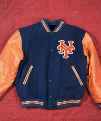 New York Mets Navy Orange Varsity Jackets