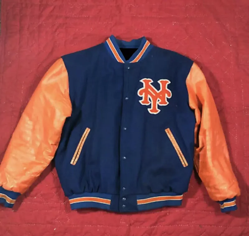 New York Mets Navy Orange Varsity Jackets