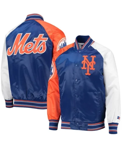 New York Mets Varsity Royal Blue Orange and White Jacket