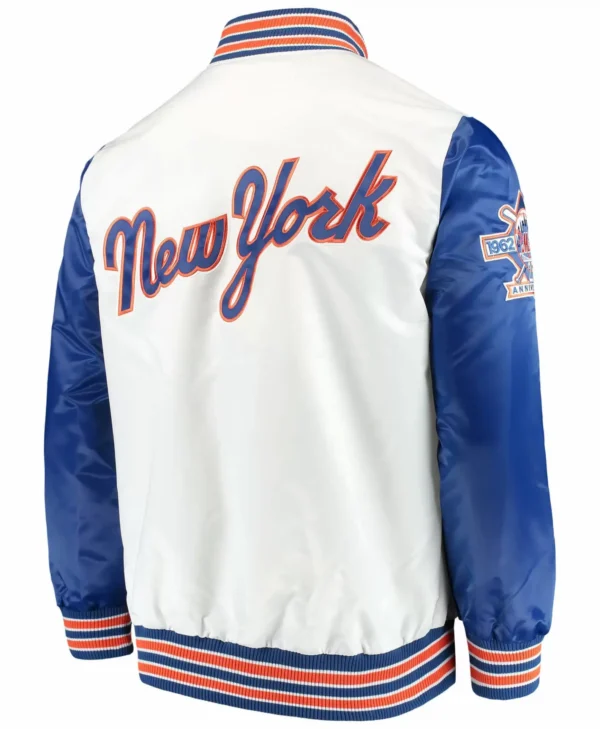 New York Mets White The Legend Satin Jackets scaled 1