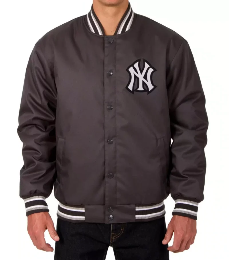 New York Yankees Charcoal MLB Polyester Jackets