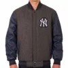 New York Yankees JH Charcoal Navy Varsity Jackets