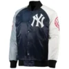 New York Yankees Tri Color Full Snap Satin Jacket