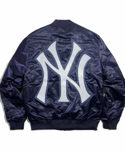 New York Yankees World Series MLB Navy Satin Jackets