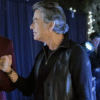One December Night Peter Gallagher Black Leather Vest