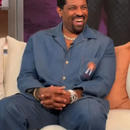 Order Tamron Hall Show Deon Cole Denim Embroidered Shirt 1