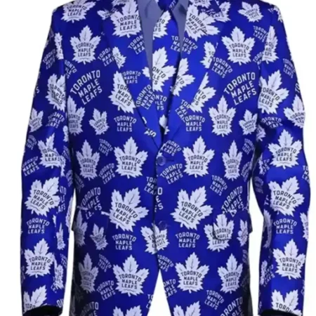 Oronto Maple Leafs Nhl Blue Lapel Style Blazer