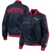 Overtime New England Patriots Navy Varsity Satin Jacket