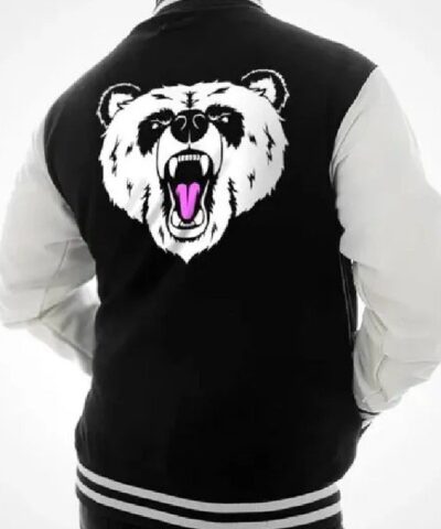 Panda Varsity White Black Jacket