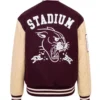 Panther Stadium Letterman Burgundy and Beige Jackets
