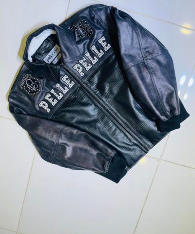 Pelle Pelle Black 78 Crocodile Leather Jackets scaled 1