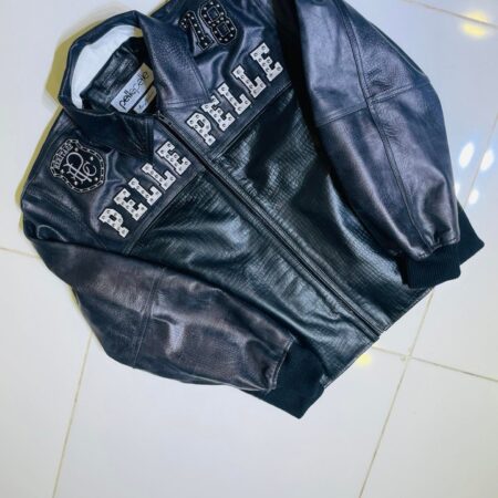 Pelle Pelle Black 78 Crocodile Leather Jackets scaled 1